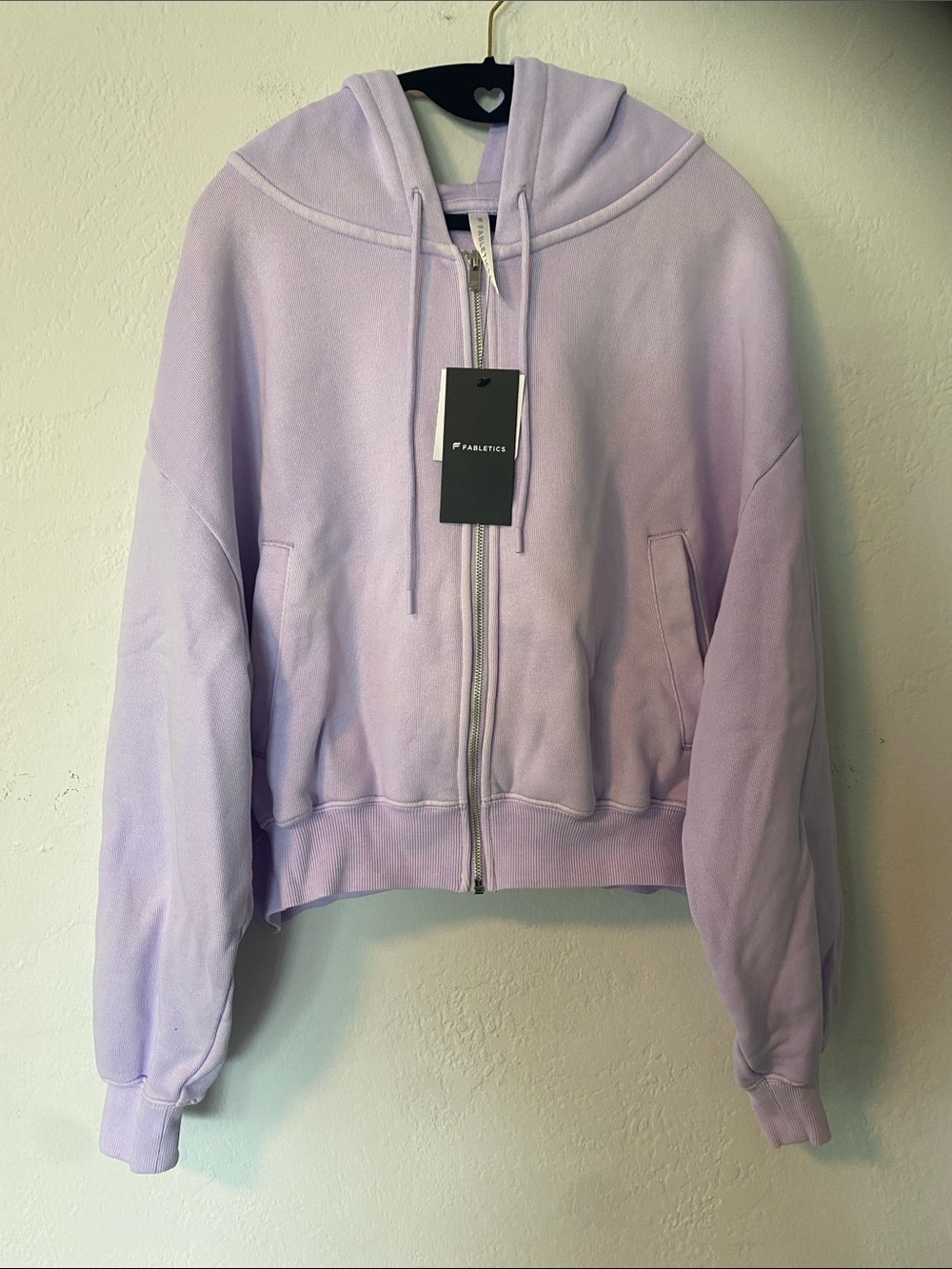 Fabletics Lavender Zip-Up Hoodie